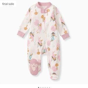 Burt's Bees Enchanted Fairy Footie in Pink and Cream
